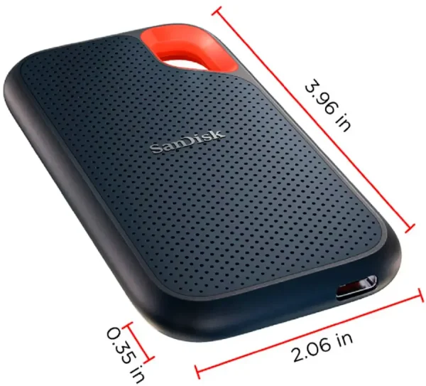 SanDisk - Extreme Portable 4TB External USB-C NVMe SSD - Black - Image 2