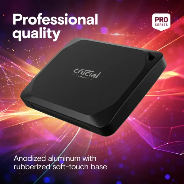 Crucial - X10 Pro 4TB USB-C External SSD - Black - Image 3