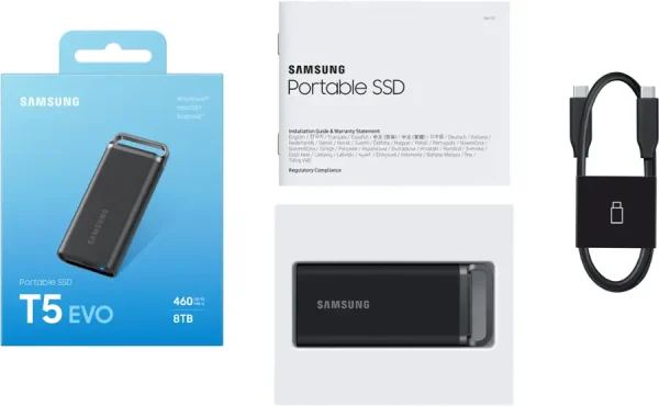 Samsung - Geek Squad Certified Refurbished T5 EVO Portable SSD 8TB - Image 3
